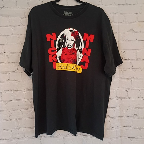 Nicki Minaj Other - Nicki Minaj Red Ruby Graphic T-Shirt Black XXL 2022 Roman Reloaded Bravado